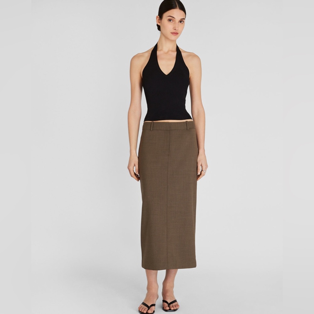 NWT Club Monaco Borrem Olive Maxi Skirt